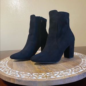 Women’s suede heeled booties